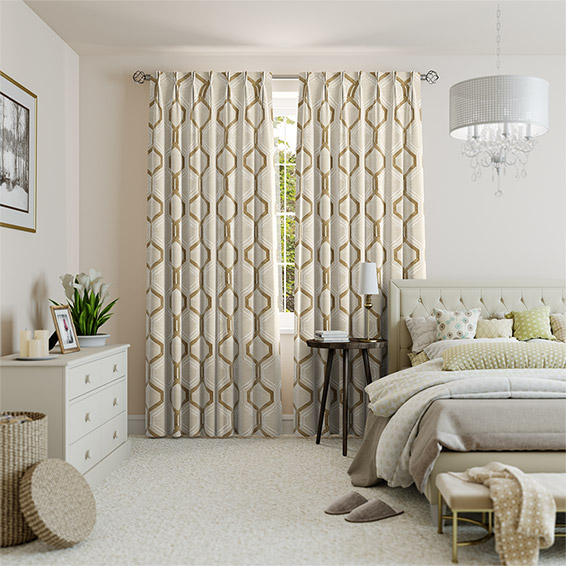 Rèm vải may kiểu xếp 2 ly