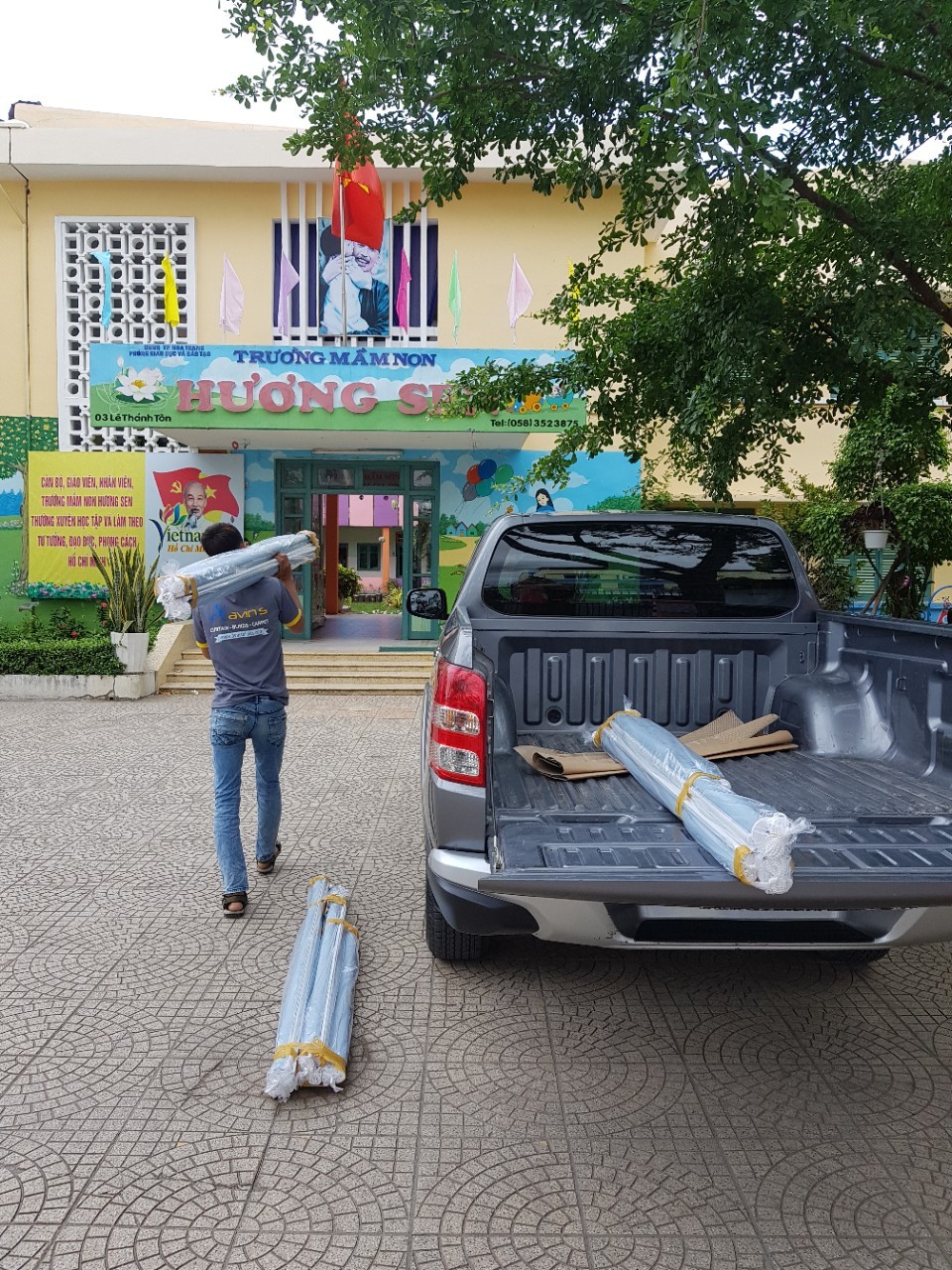 Rèm Cuốn- Trường Mần Non Hương Sen-Nha Trang